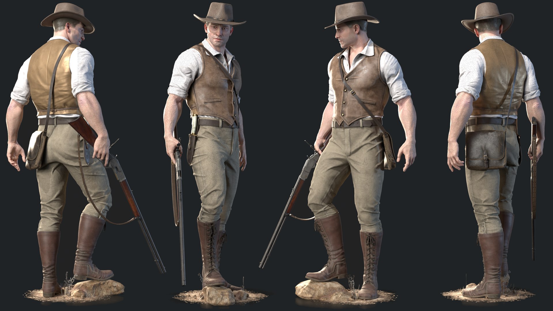 3D 19th Century Adventurer - TurboSquid 2027425