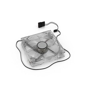 3D model cooler transparent led
