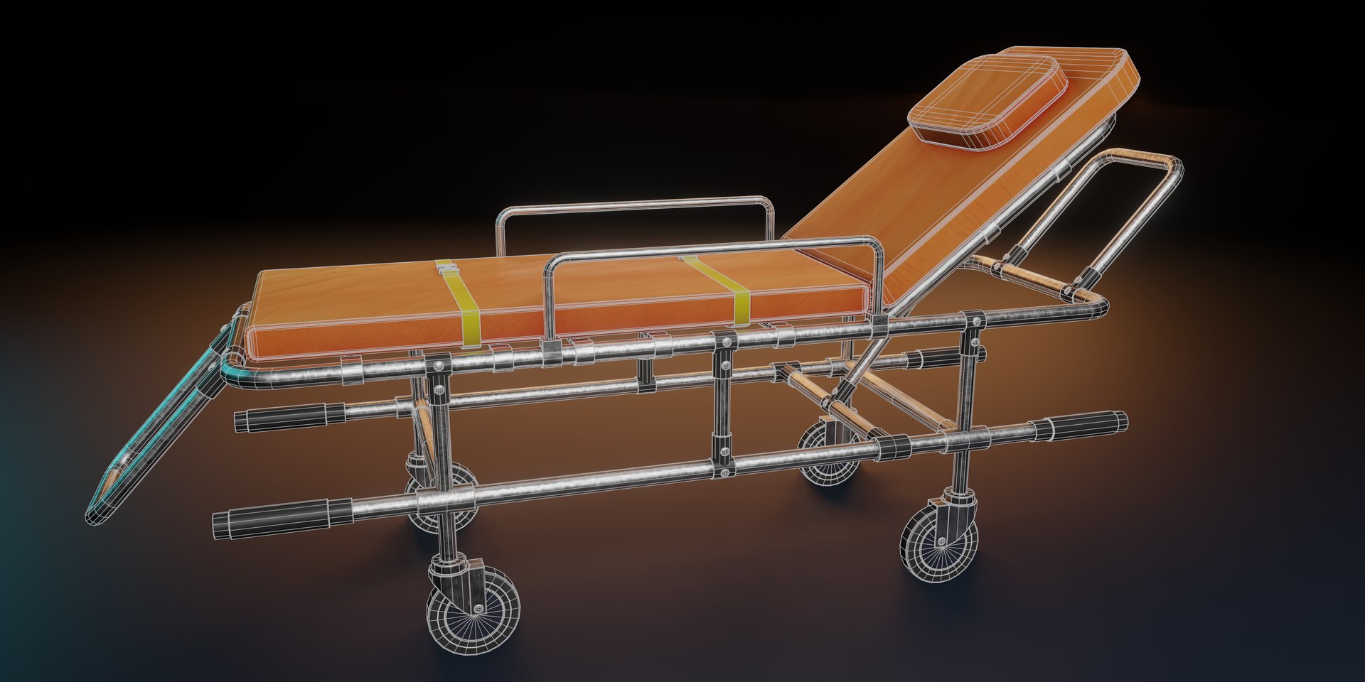 3D Model Steel Ambulance Stretcher - TurboSquid 1642249