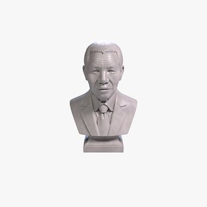3D Nelson Mandela Bust Sculpture 3D Print Model STL File Printable Bust