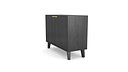 furniturelowCabinetblackwoodenvraymax2023Modern Black Wooden Low Cabinet with Gold Handles