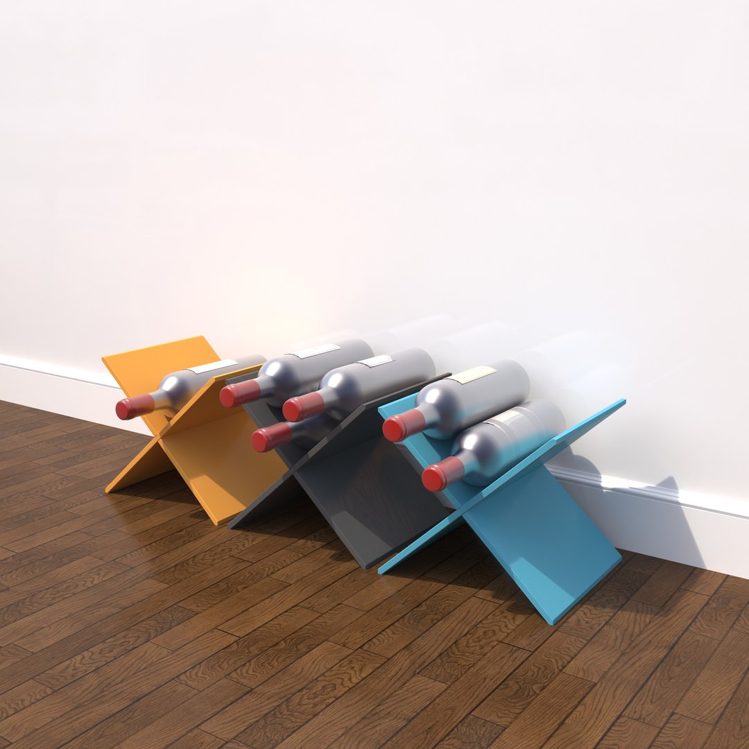 3d Model Of Ikea Nornas Wine Rack