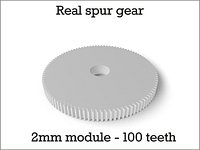 Real spur gear 2mm module - 100 teeth
