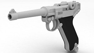 3D Luger P08 AAA Game Weapon