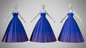 Dress 49 Digital Navy