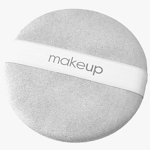 Powder Puff with Strap White