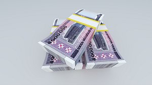 Belarus 1999 5000000 Bill Obverse Banknote 3D Model
