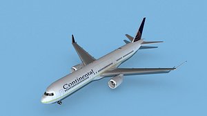 3D Boeing 767-400 Continental model