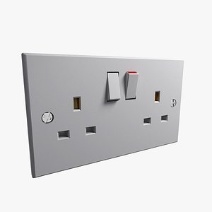 Plug Socket 2 Gang UK AC Outlet