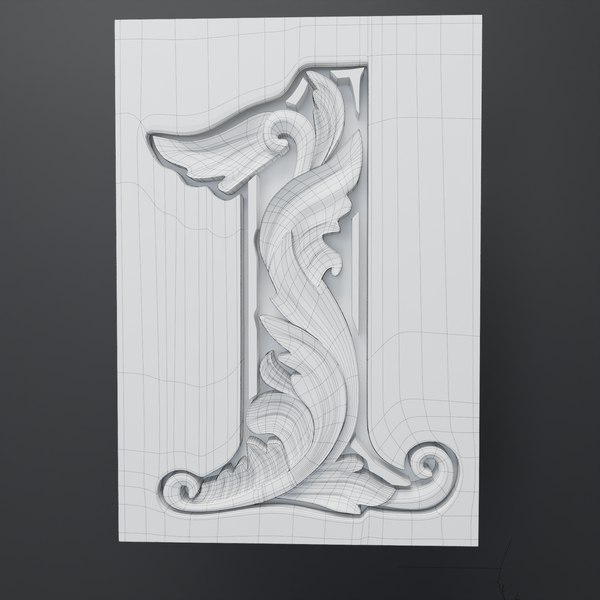 Decorative carved number 1 base mesh 3D model - TurboSquid 2034126