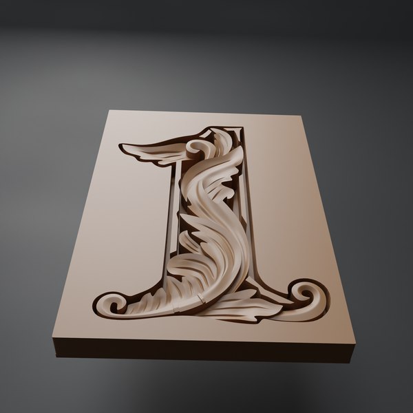 Decorative carved number 1 base mesh 3D model - TurboSquid 2034126