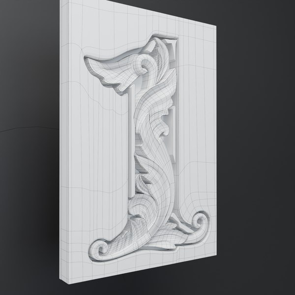 Decorative carved number 1 base mesh 3D model - TurboSquid 2034126