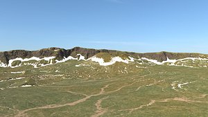 3D Crater rim PBR terrain model