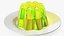Yellow Vanilla Jelly Pudding on Plate