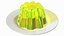 Yellow Vanilla Jelly Pudding on Plate