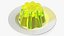 Yellow Vanilla Jelly Pudding on Plate