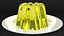 Yellow Vanilla Jelly Pudding on Plate