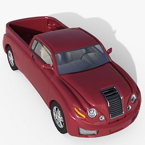 Pickup Concept Truck Low Poly