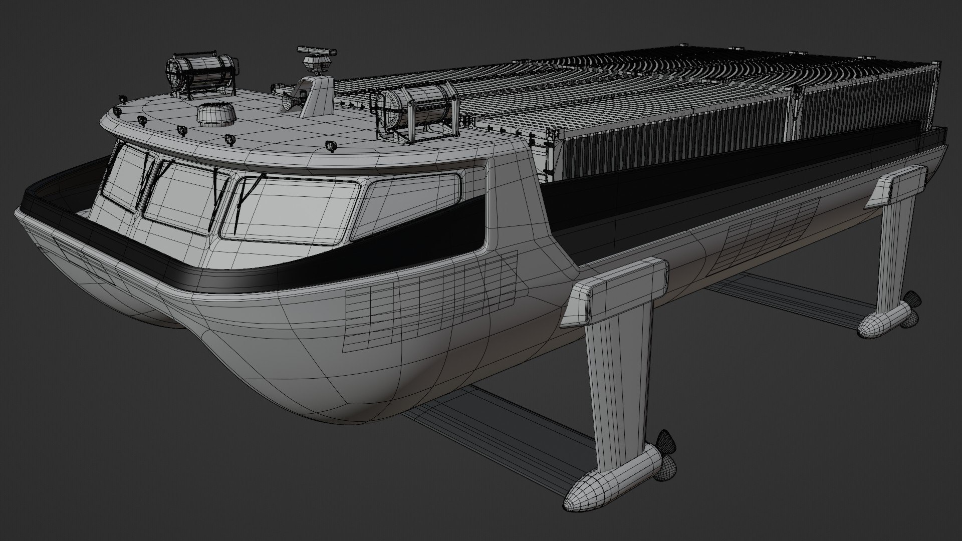 3D Hydrofoil Cargo Ship - TurboSquid 2091320