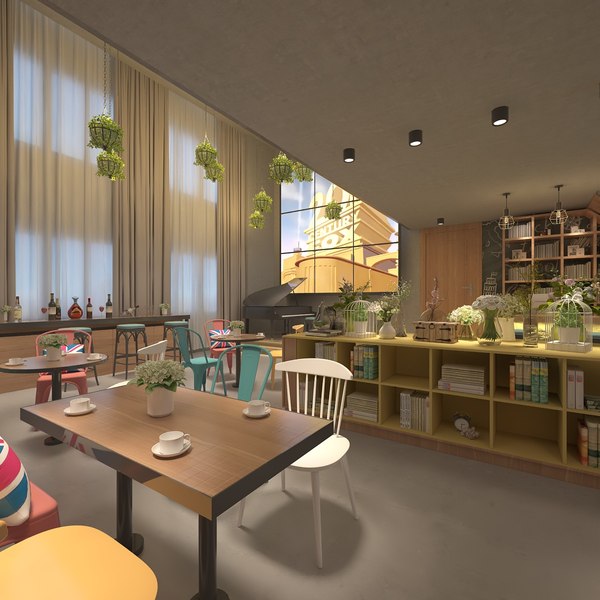 modelo 3d Restaurant Hall Design - TurboSquid 1921491