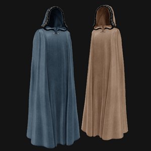 3D model male female cloak