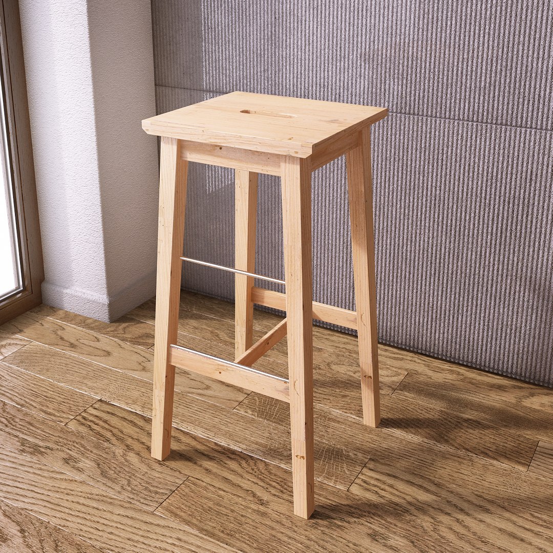 3d Model Of Ikea Bosse Stool