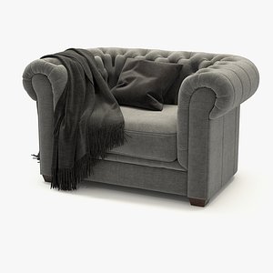 3d mayson chesterfield chair model
