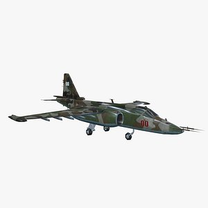 3D Low Poly Su-25 Frogfoot model