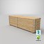 Cargo Timber Long Single and Stacked 3D model