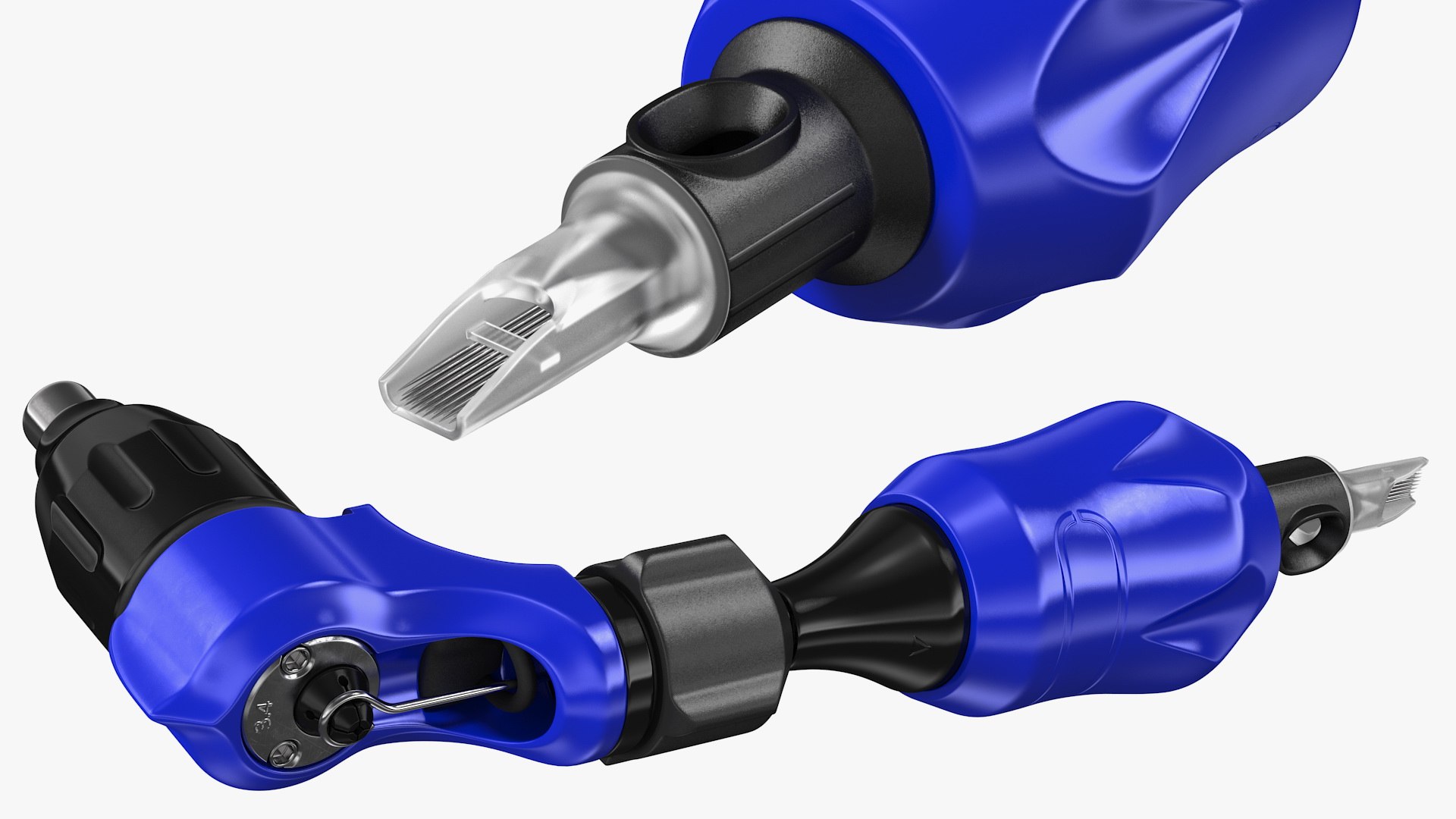 Tattoo Machine with Cartridge Needles 3D model preview