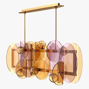 Long Chandelier in Murano Glass by Studio Glustin model