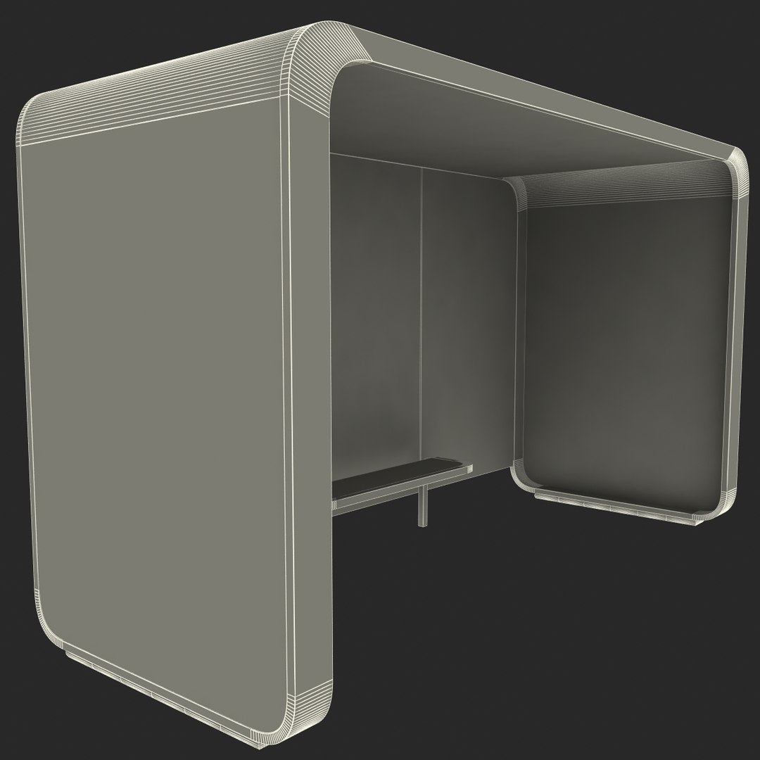 bus stop v9 3d 3ds