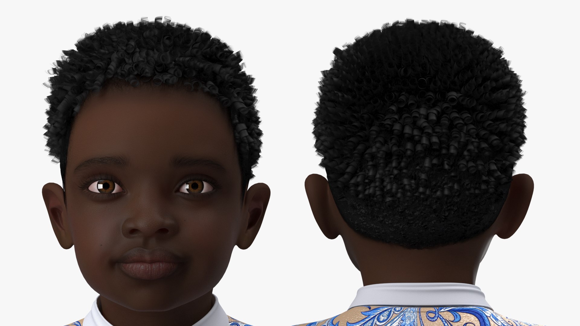 3D Black Child Boy Party Style Rigged for Modo - TurboSquid 1979289