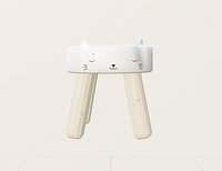 LOVELY BABY LOW POLLY CAT STOOL tabouret chat chambre chaise enfant bebe
