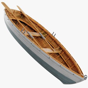 3D Old Boat 01 model
