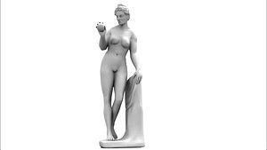 Classical female sculpture 3D
