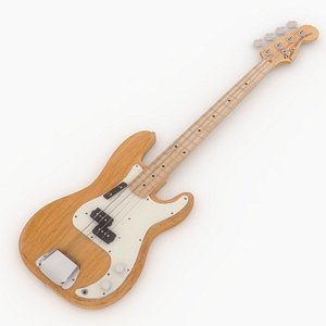 3d fender precision bass guitar model