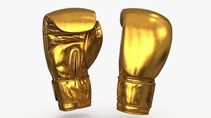 Boxing Glove Gold 3D