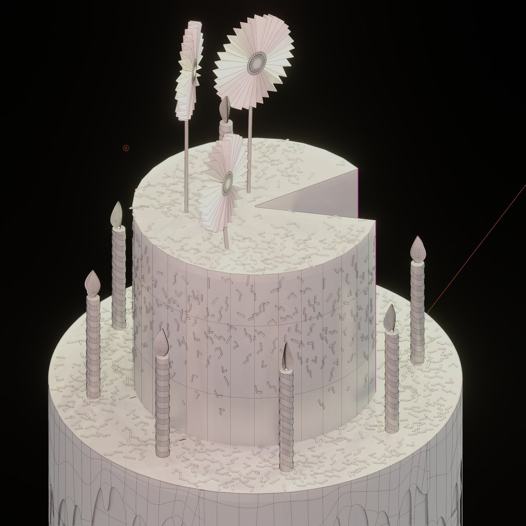 Stylized Paper Cake Model - TurboSquid 1820755
