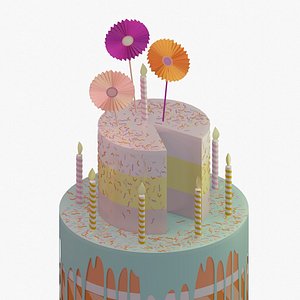 stylized paper cake model