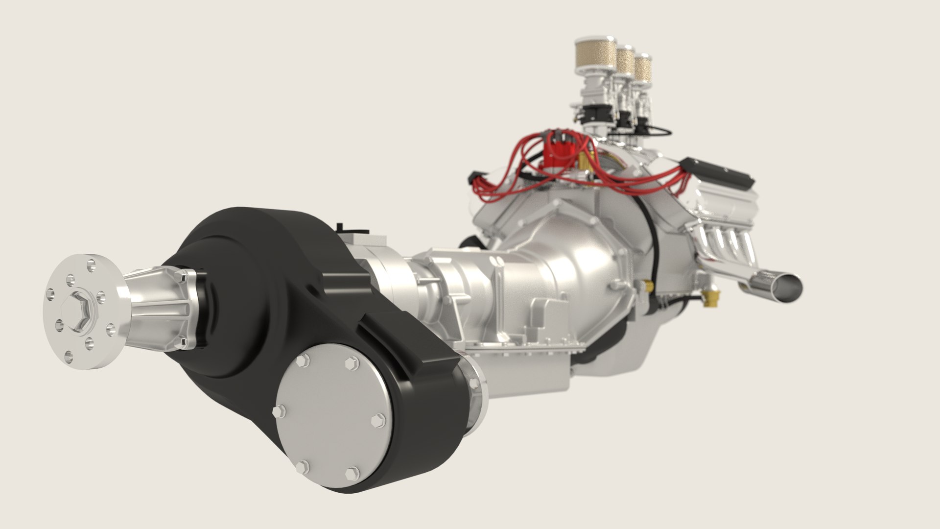 3d Model Hemi Engine Transmission