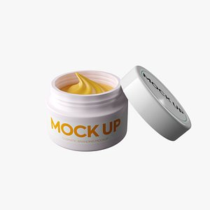 Customizable 3D Cosmetic Cream Jar - Add Your Own Label and Design 3D