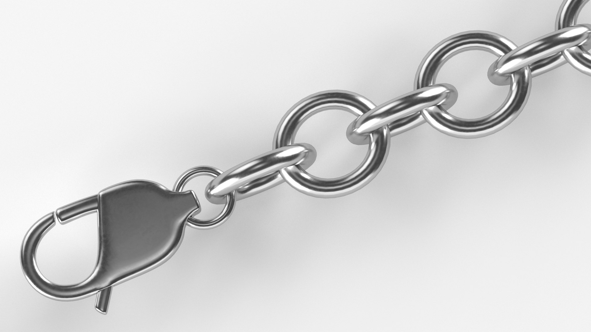 Cable Chain Silver Model - TurboSquid 2239706