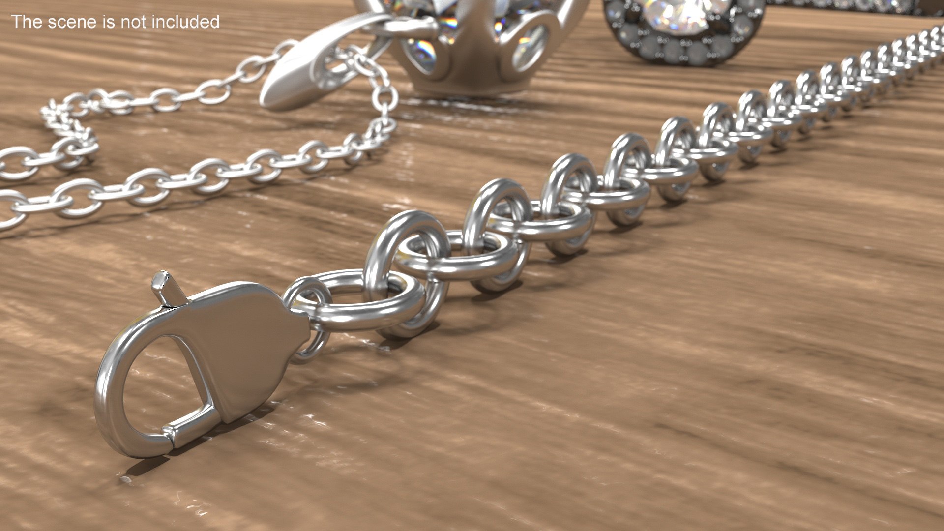 Cable Chain Silver Model - TurboSquid 2239706