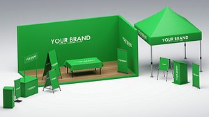 Event Display Kit - Promotional Branding Pack 3D model