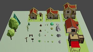 3D Small Low Poly Package model