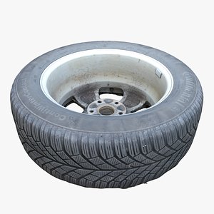 3D dirty car tire model