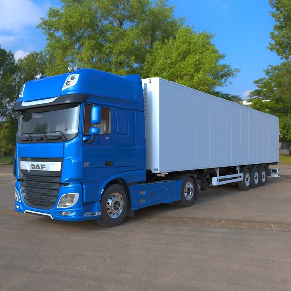 DAF XF Euro 6（2018）セミトレイラー付き3Dモデル - TurboSquid 1187199