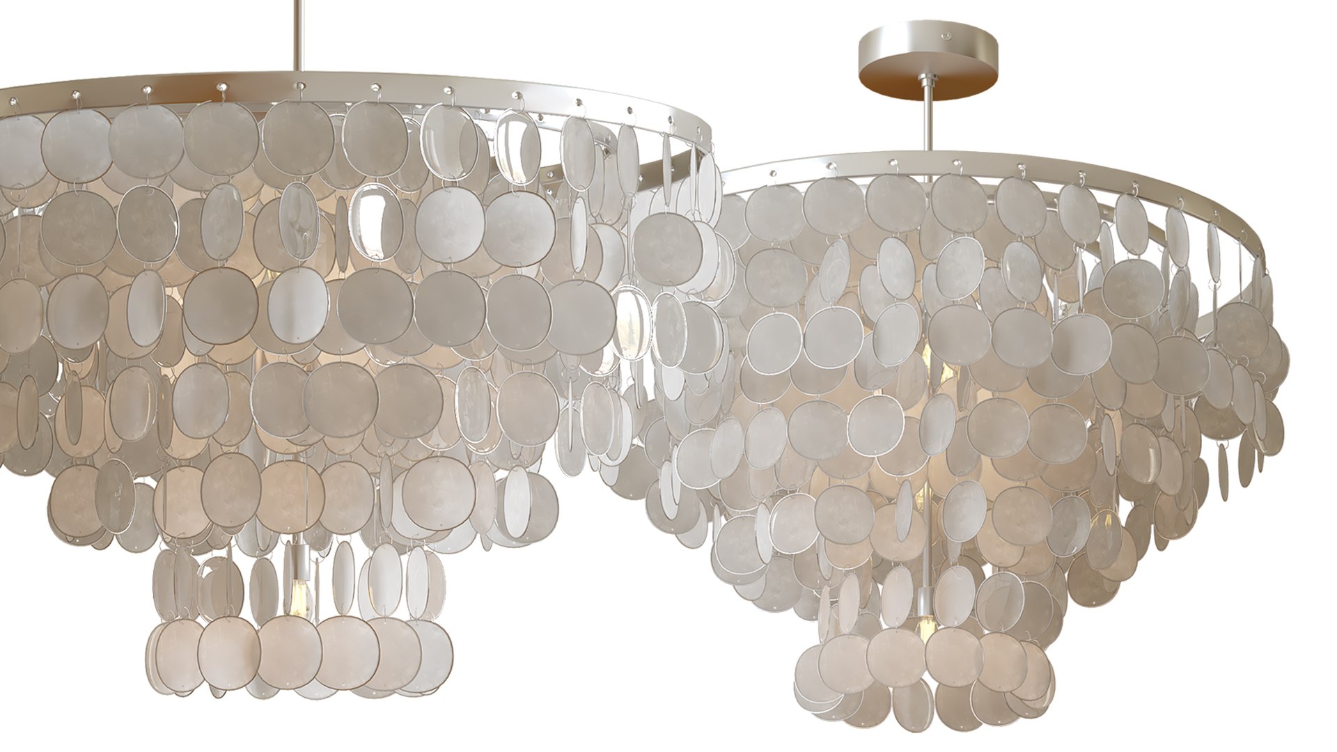 Tallent Shell Ceiling Lamps 3D - TurboSquid 2631391