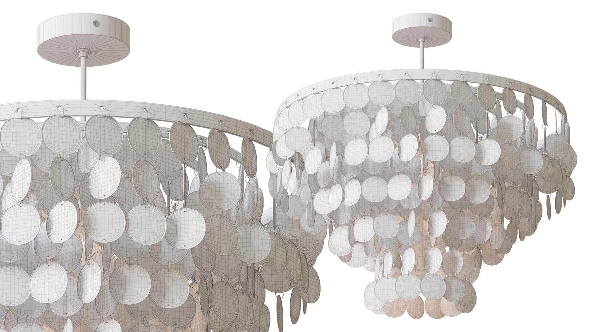 Tallent Shell Ceiling Lamps 3D - TurboSquid 2631391